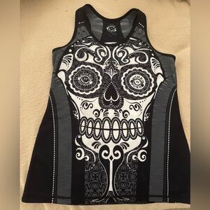 INKnBURN Sugar Skull Tank Top Singlet Women’s Medium
